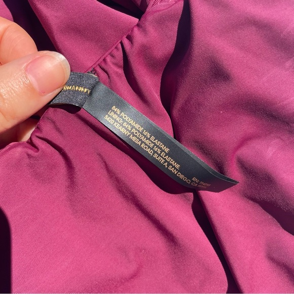 Vix Paula Hermanny one piece swimsuit ventana halter tie maroon red small NWT - Picture 8 of 10